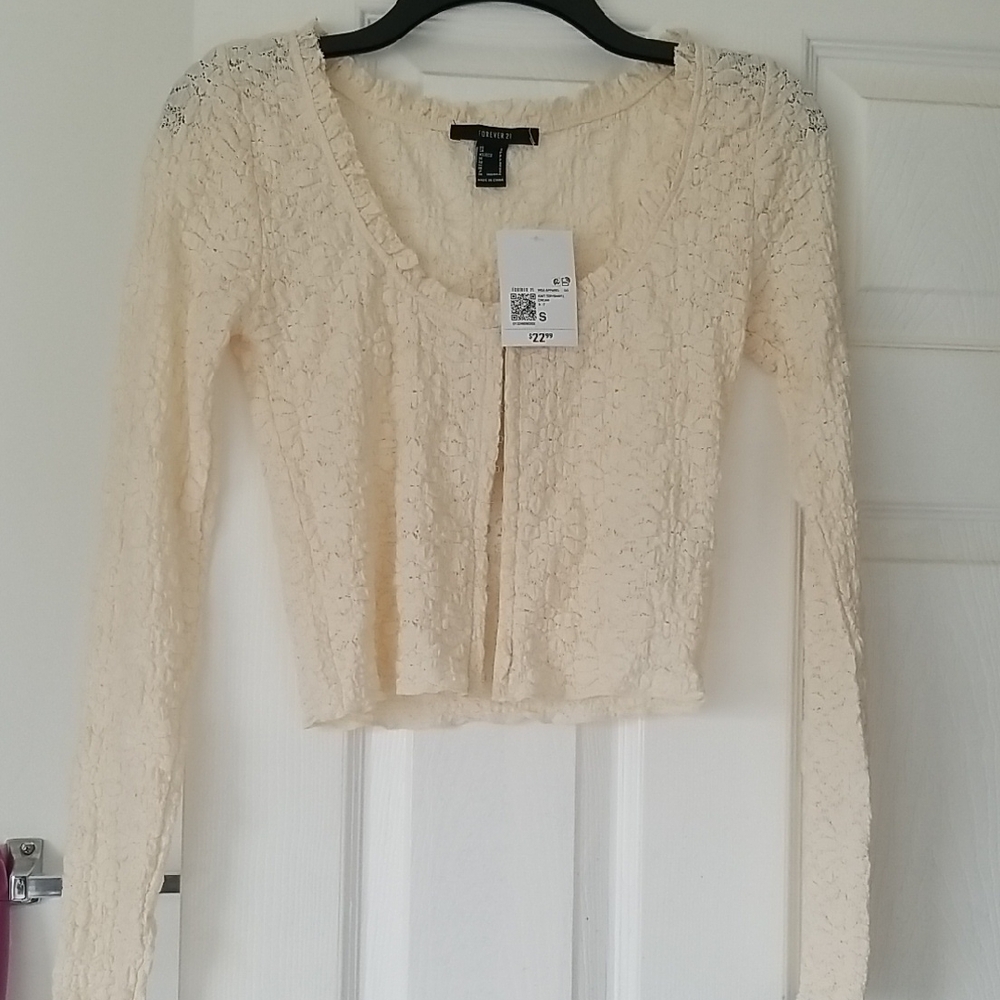 Forever 21 Cream Lace Blouse